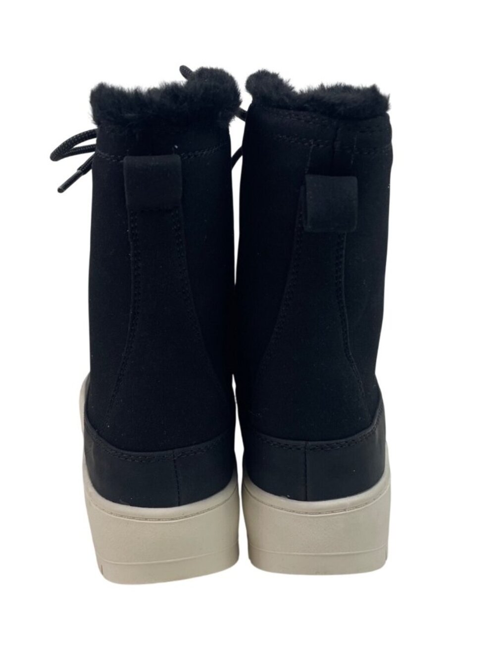 Falls Creek Amelia Womens Black Lace-Up Winter Boots With Faux Fur Lining Size 8 - Picture 4 of 16